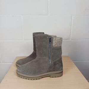 Cougar Neptune Primaloft Gray Suede Winter Boots Womens Sz 8 Zip Up It's Grey